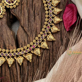 Vriksham Designer Red Stone Short Neckpiece-G17916